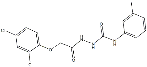 2-[(2,4-dichlorophenoxy)acetyl]-N-(3-methylphenyl)hydrazinecarboxamide 구조식 이미지