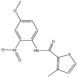 N-{2-nitro-4-methoxyphenyl}-3-methylthiophene-2-carboxamide 구조식 이미지