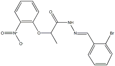 N'-(2-bromobenzylidene)-2-{2-nitrophenoxy}propanohydrazide 구조식 이미지