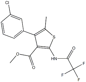 methyl 4-(3-chlorophenyl)-5-methyl-2-[(trifluoroacetyl)amino]thiophene-3-carboxylate Structure