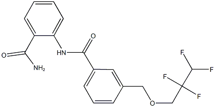 2-({3-[(2,2,3,3-tetrafluoropropoxy)methyl]benzoyl}amino)benzamide Structure