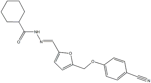 N'-({5-[(4-cyanophenoxy)methyl]-2-furyl}methylene)cyclohexanecarbohydrazide 구조식 이미지