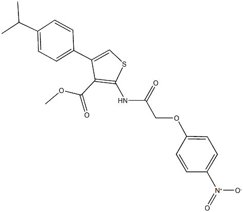 methyl 2-[({4-nitrophenoxy}acetyl)amino]-4-(4-isopropylphenyl)thiophene-3-carboxylate Structure