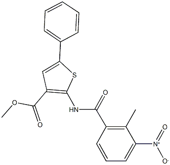 methyl 2-({3-nitro-2-methylbenzoyl}amino)-5-phenylthiophene-3-carboxylate 구조식 이미지