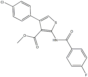 methyl 4-(4-chlorophenyl)-2-[(4-fluorobenzoyl)amino]thiophene-3-carboxylate Structure