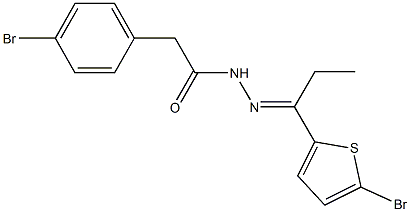 2-(4-bromophenyl)-N'-[1-(5-bromo-2-thienyl)propylidene]acetohydrazide Structure