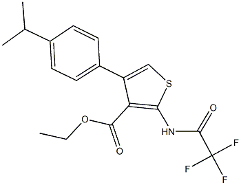 ethyl 4-(4-isopropylphenyl)-2-[(trifluoroacetyl)amino]thiophene-3-carboxylate 구조식 이미지