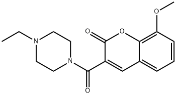 3-[(4-ethyl-1-piperazinyl)carbonyl]-8-methoxy-2H-chromen-2-one Structure