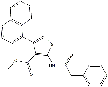 methyl 4-(1-naphthyl)-2-[(phenylacetyl)amino]-3-thiophenecarboxylate Structure