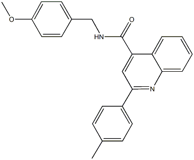 N-(4-methoxybenzyl)-2-(4-methylphenyl)-4-quinolinecarboxamide Structure