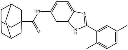 N-[2-(2,5-dimethylphenyl)-1H-benzimidazol-5-yl]adamantane-1-carboxamide Structure