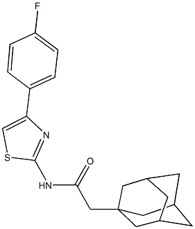 2-(1-adamantyl)-N-[4-(4-fluorophenyl)-1,3-thiazol-2-yl]acetamide Structure