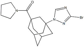 3-bromo-1-[3-(1-pyrrolidinylcarbonyl)-1-adamantyl]-1H-1,2,4-triazole Structure