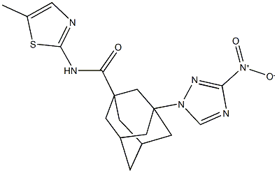 3-{3-nitro-1H-1,2,4-triazol-1-yl}-N-(5-methyl-1,3-thiazol-2-yl)-1-adamantanecarboxamide Structure