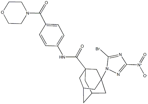 3-{5-bromo-3-nitro-1H-1,2,4-triazol-1-yl}-N-[4-(4-morpholinylcarbonyl)phenyl]-1-adamantanecarboxamide Structure