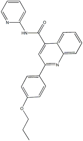 2-(4-propoxyphenyl)-N-(2-pyridinyl)-4-quinolinecarboxamide Structure