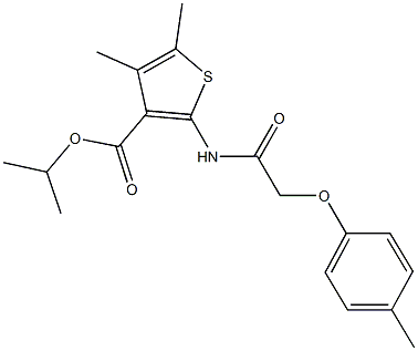 isopropyl 4,5-dimethyl-2-{[(4-methylphenoxy)acetyl]amino}-3-thiophenecarboxylate Structure