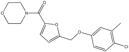 4-chloro-3-methylphenyl [5-(4-morpholinylcarbonyl)-2-furyl]methyl ether 구조식 이미지