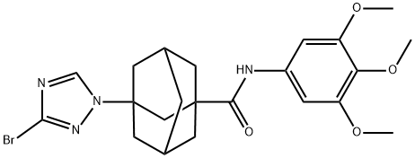 3-(3-bromo-1H-1,2,4-triazol-1-yl)-N-(3,4,5-trimethoxyphenyl)-1-adamantanecarboxamide 구조식 이미지