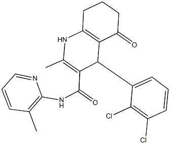 4-(2,3-dichlorophenyl)-2-methyl-N-(3-methyl-2-pyridinyl)-5-oxo-1,4,5,6,7,8-hexahydro-3-quinolinecarboxamide 구조식 이미지