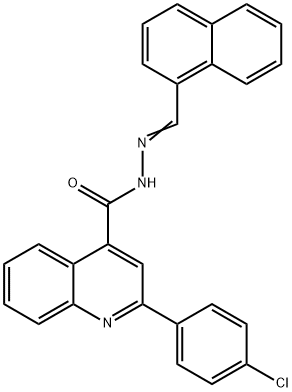 2-(4-chlorophenyl)-N'-(1-naphthylmethylene)-4-quinolinecarbohydrazide Structure