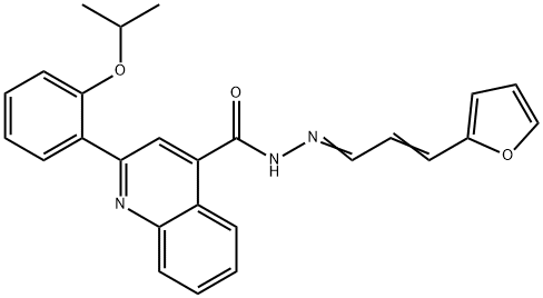 N'-[3-(2-furyl)-2-propenylidene]-2-(2-isopropoxyphenyl)-4-quinolinecarbohydrazide Structure