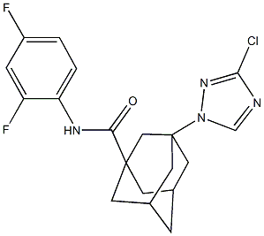 3-(3-chloro-1H-1,2,4-triazol-1-yl)-N-(2,4-difluorophenyl)-1-adamantanecarboxamide Structure