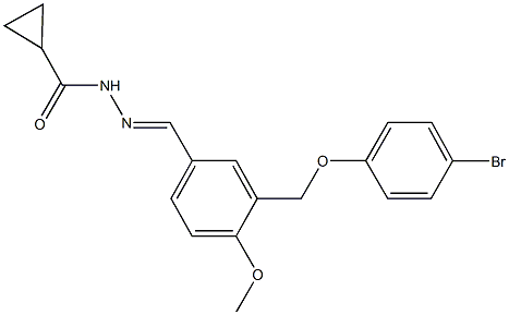 N'-{3-[(4-bromophenoxy)methyl]-4-methoxybenzylidene}cyclopropanecarbohydrazide 구조식 이미지