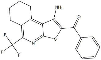 [1-amino-5-(trifluoromethyl)-6,7,8,9-tetrahydrothieno[2,3-c]isoquinolin-2-yl](phenyl)methanone 구조식 이미지