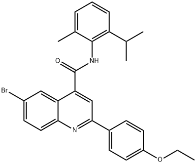 6-bromo-2-(4-ethoxyphenyl)-N-(2-isopropyl-6-methylphenyl)-4-quinolinecarboxamide 구조식 이미지