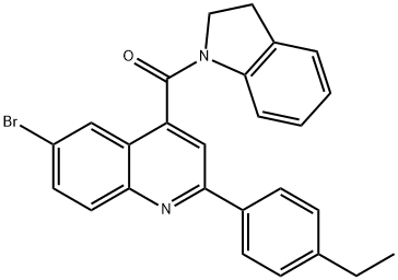 6-bromo-4-(2,3-dihydro-1H-indol-1-ylcarbonyl)-2-(4-ethylphenyl)quinoline Structure
