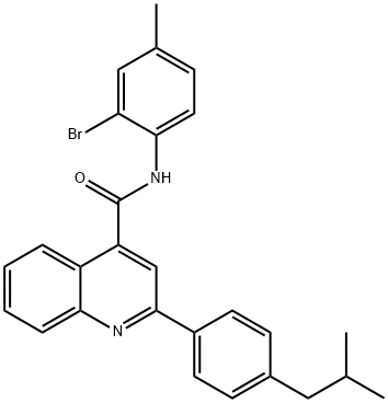 N-(2-bromo-4-methylphenyl)-2-(4-isobutylphenyl)-4-quinolinecarboxamide 구조식 이미지