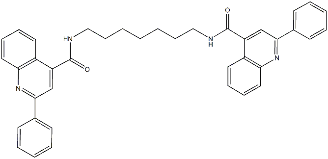 2-phenyl-N-(7-{[(2-phenyl-4-quinolinyl)carbonyl]amino}heptyl)-4-quinolinecarboxamide 구조식 이미지