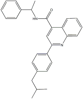 2-(4-isobutylphenyl)-N-(1-phenylethyl)-4-quinolinecarboxamide 구조식 이미지