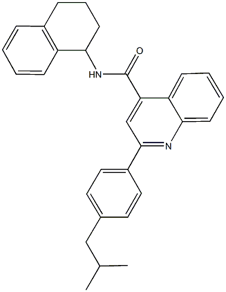 2-(4-isobutylphenyl)-N-(1,2,3,4-tetrahydro-1-naphthalenyl)-4-quinolinecarboxamide Structure