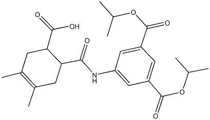 6-{[3,5-bis(isopropoxycarbonyl)anilino]carbonyl}-3,4-dimethyl-3-cyclohexene-1-carboxylic acid 구조식 이미지