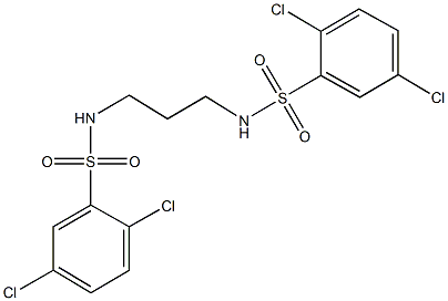 2,5-dichloro-N-(3-{[(2,5-dichlorophenyl)sulfonyl]amino}propyl)benzenesulfonamide 구조식 이미지