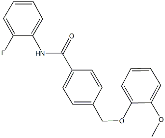 N-(2-fluorophenyl)-4-[(2-methoxyphenoxy)methyl]benzamide 구조식 이미지