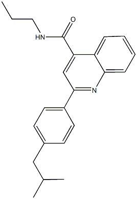 2-(4-isobutylphenyl)-N-propyl-4-quinolinecarboxamide Structure