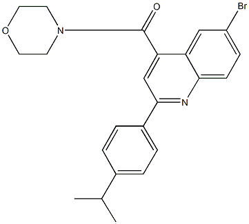 6-bromo-2-(4-isopropylphenyl)-4-(4-morpholinylcarbonyl)quinoline Structure