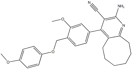 2-amino-4-{3-methoxy-4-[(4-methoxyphenoxy)methyl]phenyl}-5,6,7,8,9,10-hexahydrocycloocta[b]pyridine-3-carbonitrile 구조식 이미지