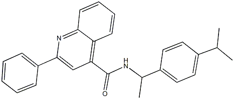 N-[1-(4-isopropylphenyl)ethyl]-2-phenyl-4-quinolinecarboxamide Structure