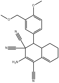 2-amino-4-[4-methoxy-3-(methoxymethyl)phenyl]-4a,5,6,7-tetrahydro-1,3,3(4H)-naphthalenetricarbonitrile 구조식 이미지