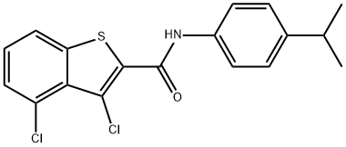 3,4-dichloro-N-(4-isopropylphenyl)-1-benzothiophene-2-carboxamide 구조식 이미지