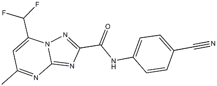 N-(4-cyanophenyl)-7-(difluoromethyl)-5-methyl[1,2,4]triazolo[1,5-a]pyrimidine-2-carboxamide Structure