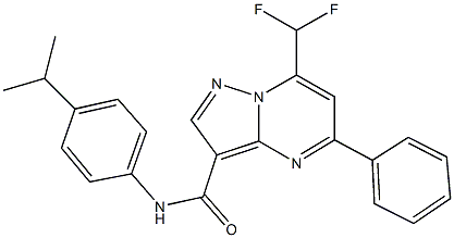 7-(difluoromethyl)-N-(4-isopropylphenyl)-5-phenylpyrazolo[1,5-a]pyrimidine-3-carboxamide Structure