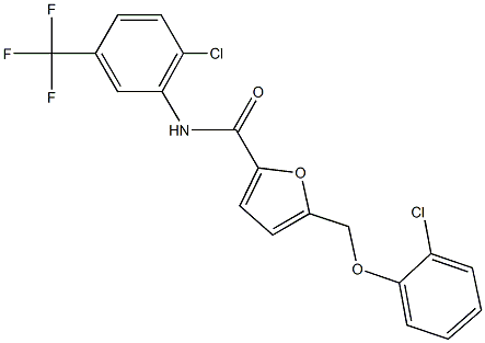 5-[(2-chlorophenoxy)methyl]-N-[2-chloro-5-(trifluoromethyl)phenyl]-2-furamide Structure