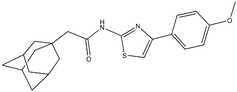 2-(1-adamantyl)-N-[4-(4-methoxyphenyl)-1,3-thiazol-2-yl]acetamide Structure