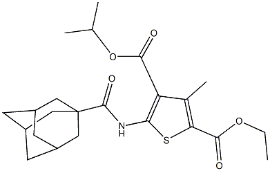 2-ethyl 4-isopropyl 5-[(1-adamantylcarbonyl)amino]-3-methyl-2,4-thiophenedicarboxylate Structure