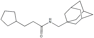 N-(1-adamantylmethyl)-3-cyclopentylpropanamide Structure